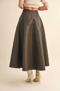 Klesis - Leather Midi Skirt