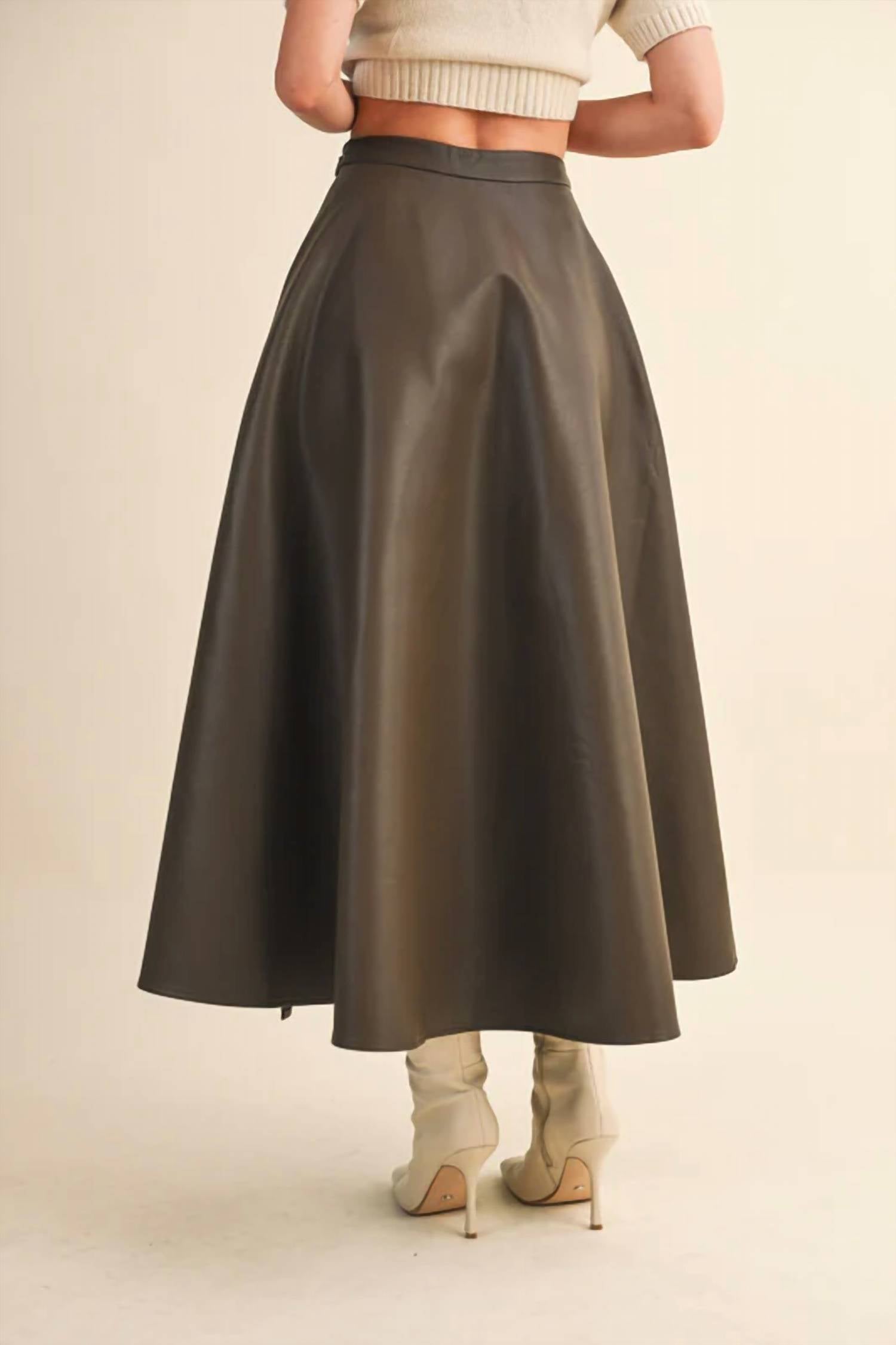 Klesis - Leather Midi Skirt