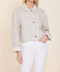 Dolce Cabo - Pinstripe Cuff Jacket