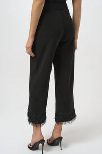 Joseph Ribkoff - High-Rise Fringe Hem Culotte Pants