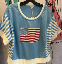 Jodifl - Women's Drop Shoulder Flag Top
