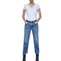 CLOSED Women's Milo Straight Jean in mid blue - women's pants - alternate view