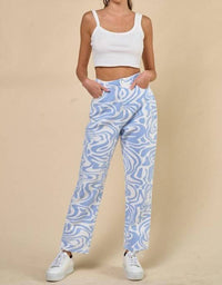 Disco Avenue Nothing But Skies Pants in light blue - women's pants - view 6