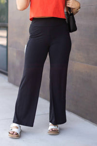 Julia Rose - Brooke Wide Leg Full-length With Pockets Luxe Leggings