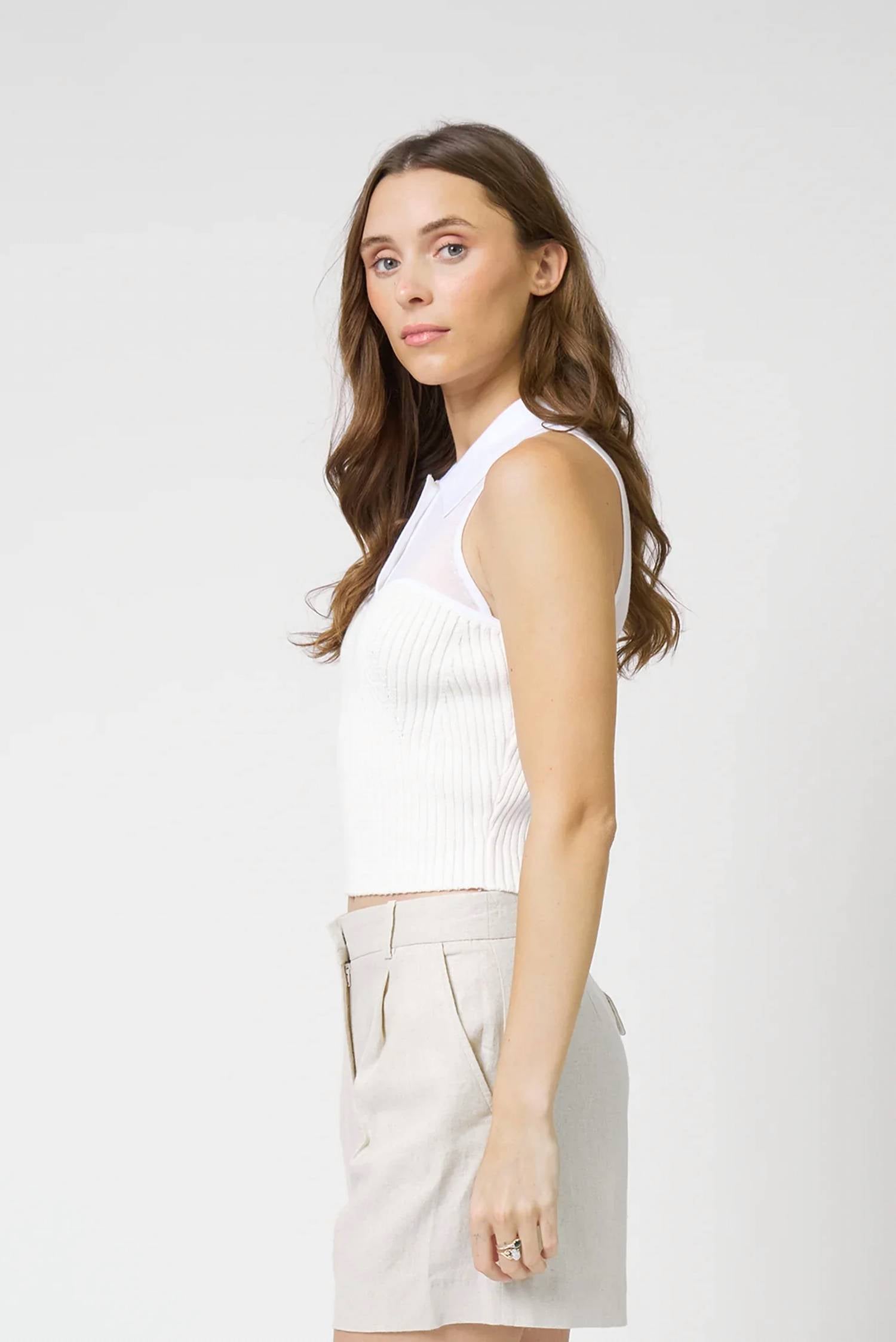 Central Park West - Brooklyn Sheer Polo Halter Top