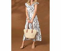 Coco + Carmen - Finley Cap Sleeve Ruffle Tiered Midi Dress