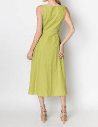 Zetaye - Celeste Linen Cotton Midi Dress