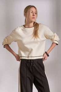 Elan - Crew Neck Contrast Sweater