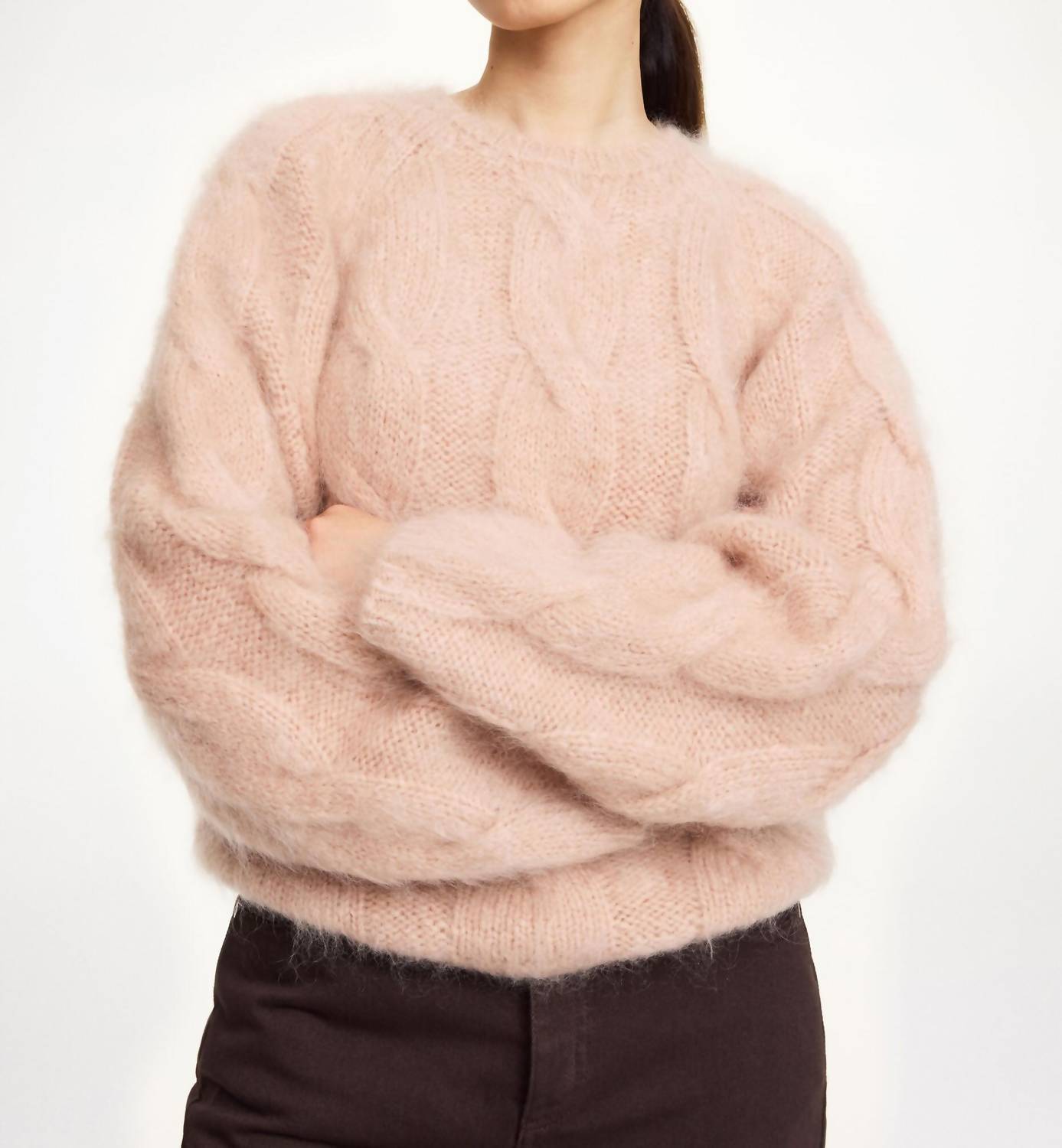 BY MALENE BIRGER Elliot Crew Neck Sweater in rose dust - women's sweater