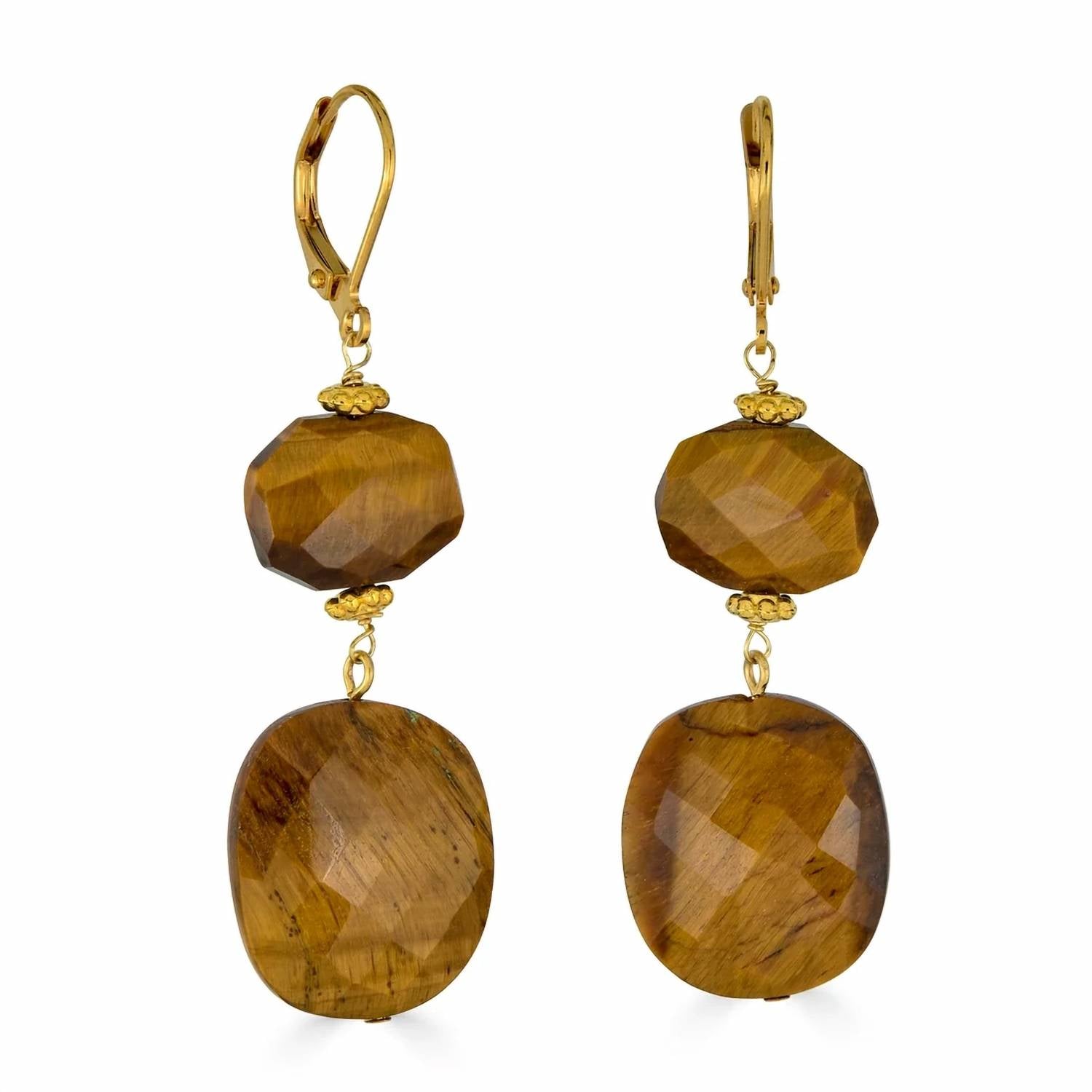 Rachel Reinhardt - Women's Tigers Eye Double Drop Earrings
