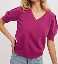 Bluivy - Puff Sleeve Sweater Top