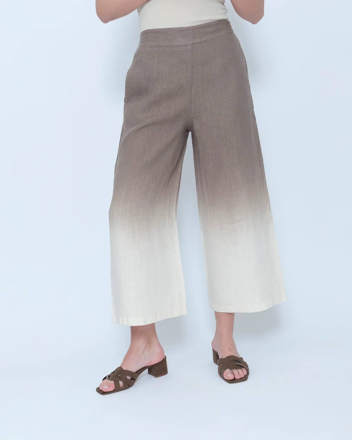 Blueberry - Wide Leg Crop Pants