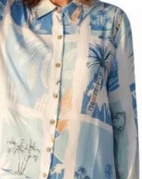 Surf Gypsy - Island Postcard Long Sleeve Button Down
