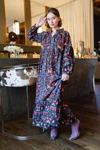 Briton Court - Ollie Ruffle Collared Maxi Dress