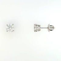 Aamiaa - 1.25 Carat Natural Diamond Round Brilliant Stud Earrings