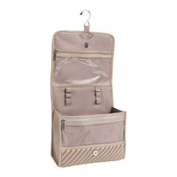 Joan & David - Women's Large Diagonal Quilted Hanging Toiletry Case