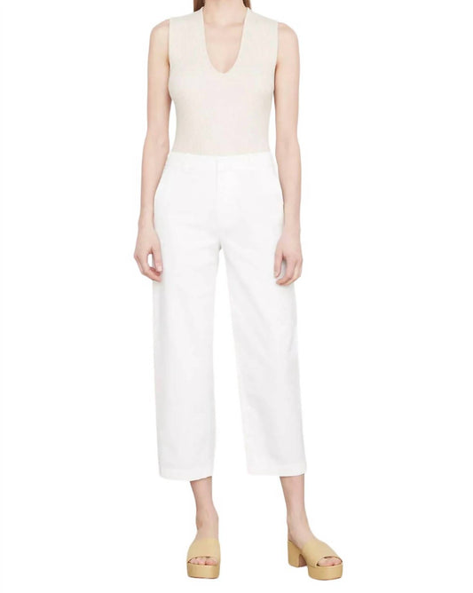 Vince - Mid-Rise Washed Cotton Crop Pant