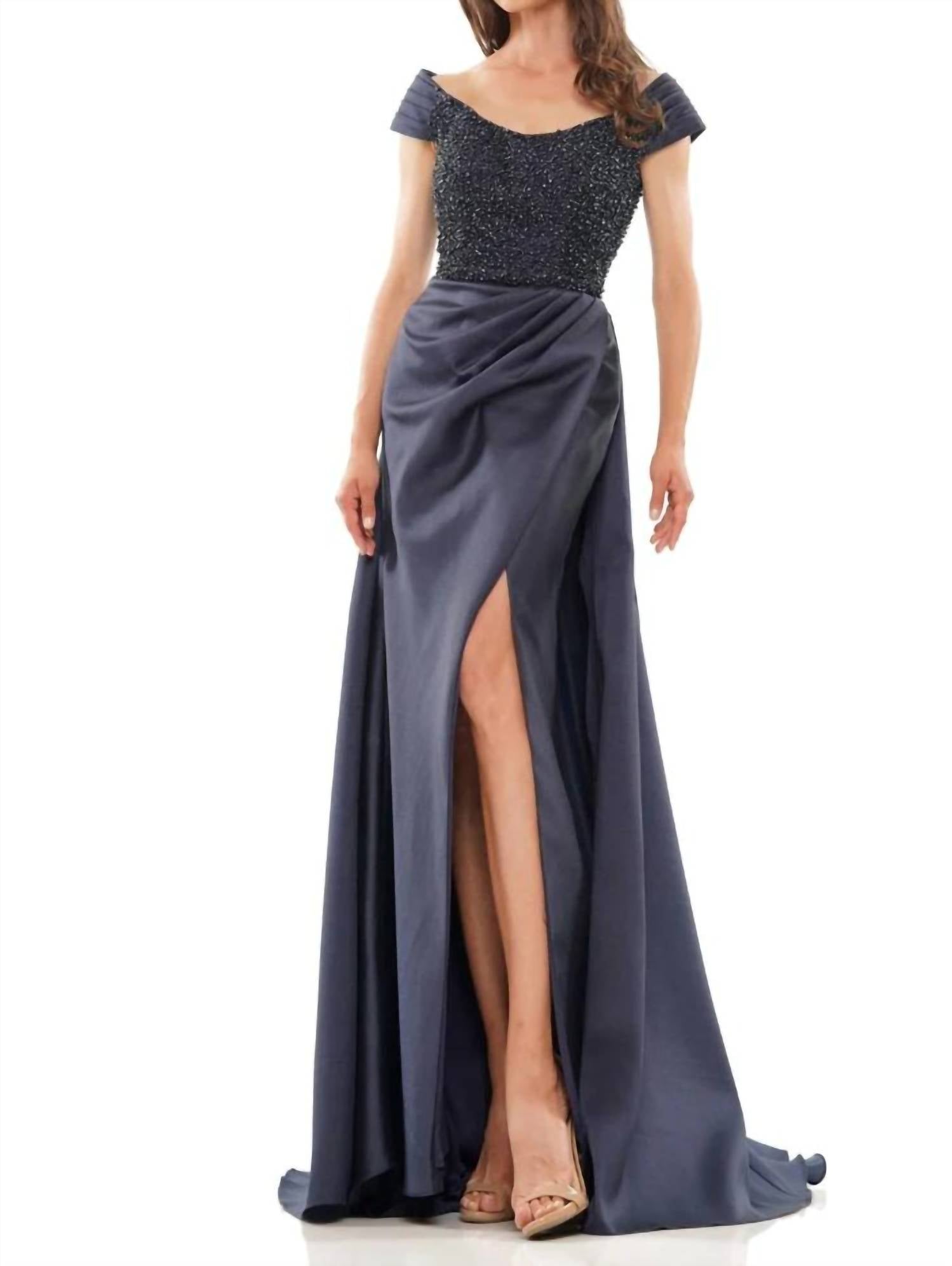 Colors Dress - Beaded Bodice Gown