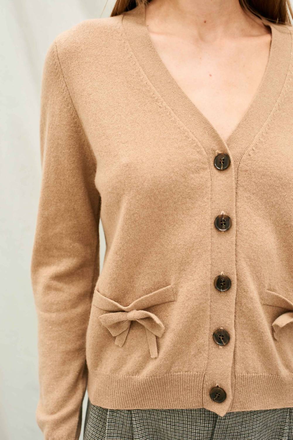 Jumper1234 - Bow Pocket Cardigan
