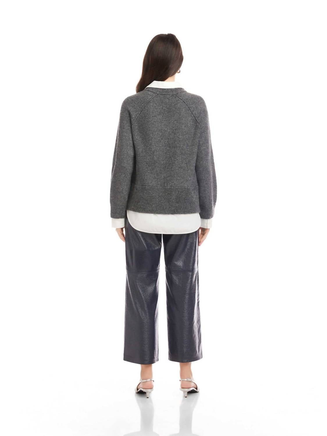 Fifteen Twenty Carrie Sweater in charcoal - women's sweater - view 4