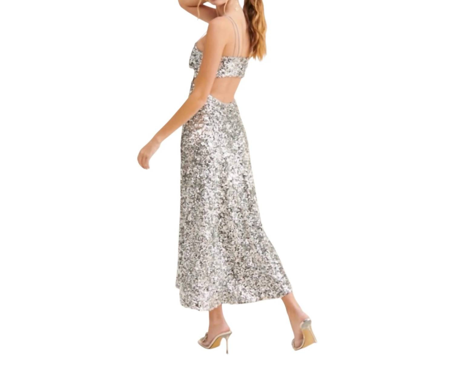 Sachin & Babi - Roux Sequin Cutoutmidi Dress