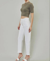 Kancan - High Rise Straight Leg Jeans