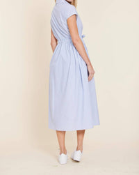 Dolce Cabo - Poplin Belted Shirt Midi Dress