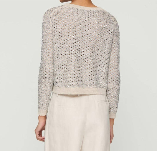 Lafayette 148 - Metallic Linen-silk Pointelle Cardigan