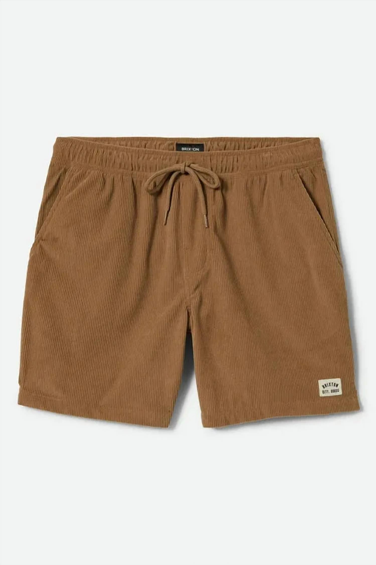 Brixton Men's Everyday Corduroy Short in khaki - men's shorts