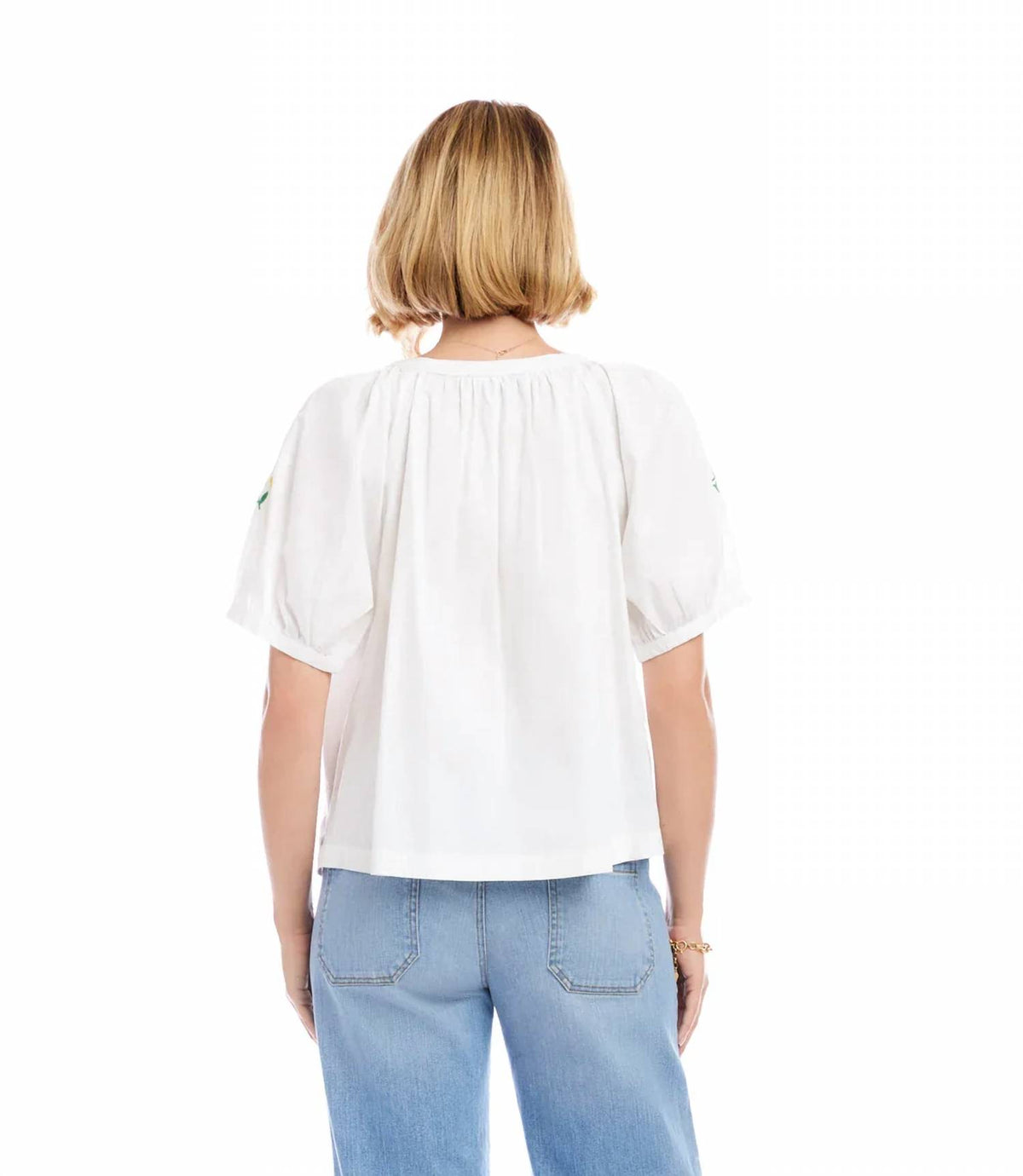 Karen Kane - Embroidered Peasant Top