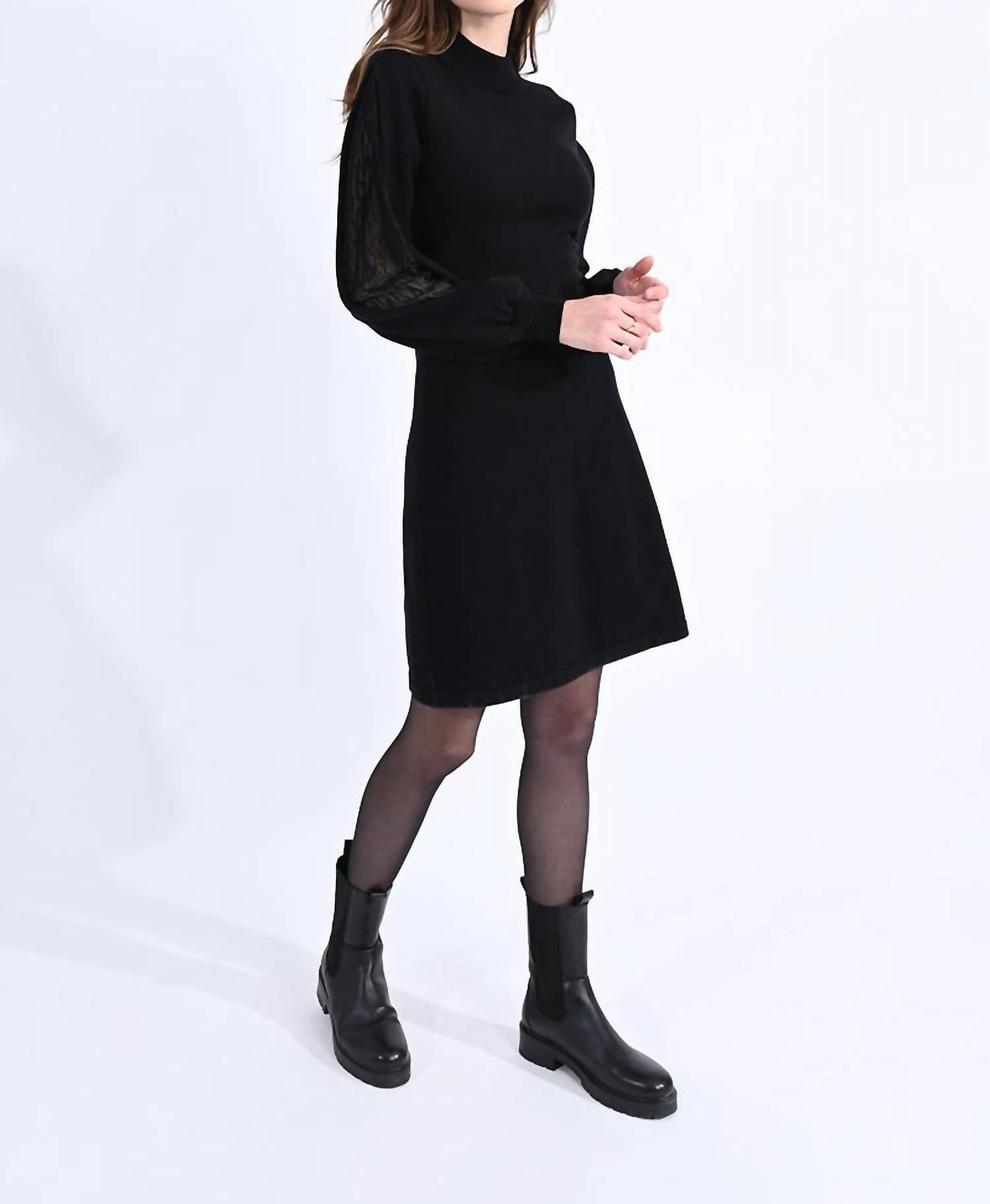 Molly Bracken - Mesh Sleeve Detail Dress