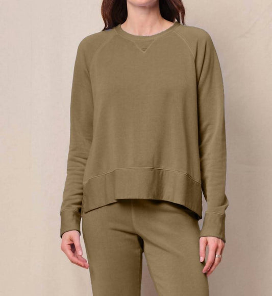 Stateside - Women's Raglan Side Slit Sweatshirt Top