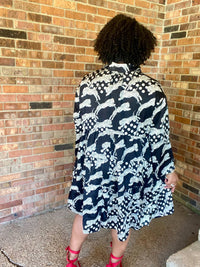 Umgee - Satin Animal Print Midi Dress
