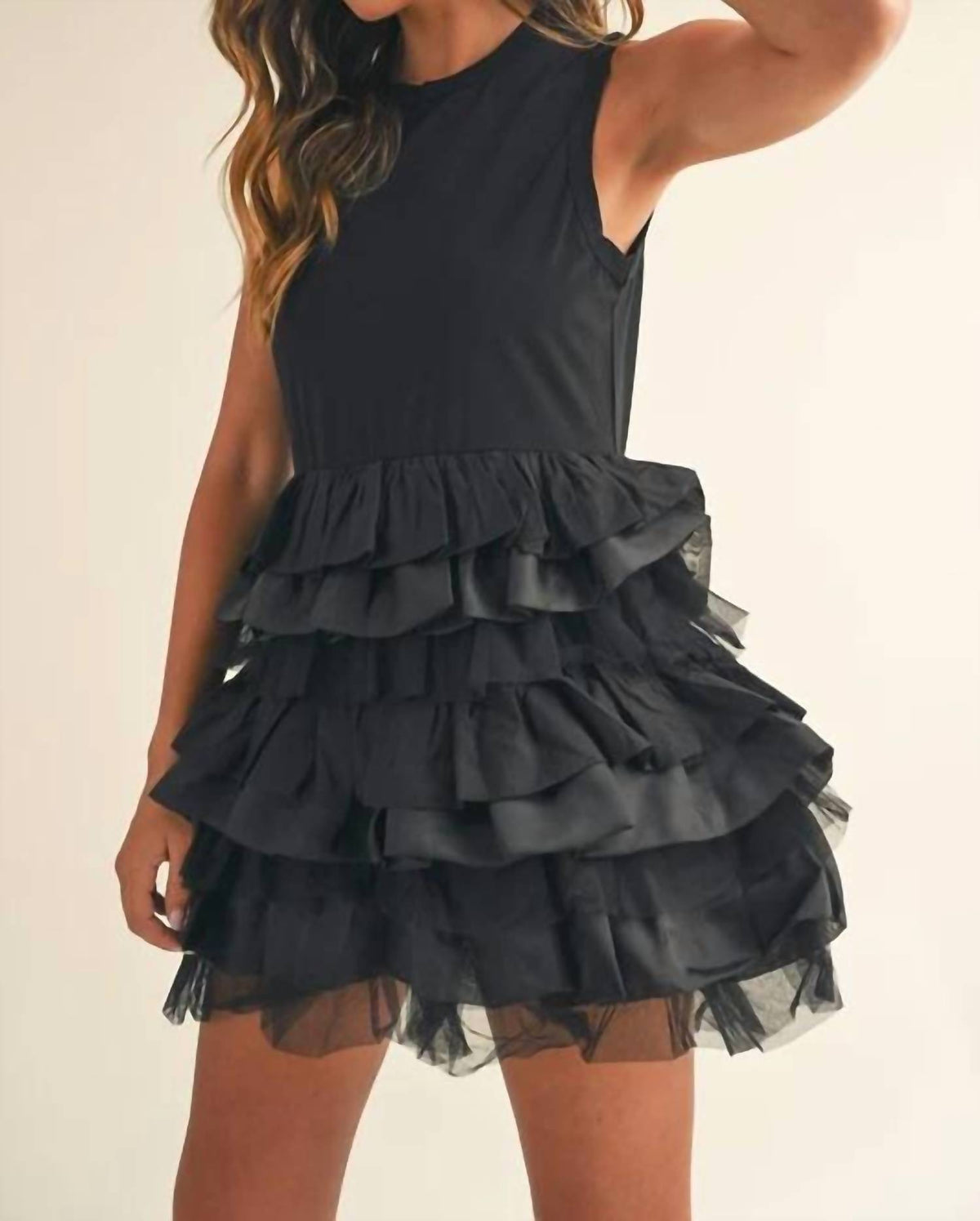 Mable - Ruffle Tiered Mini Dress