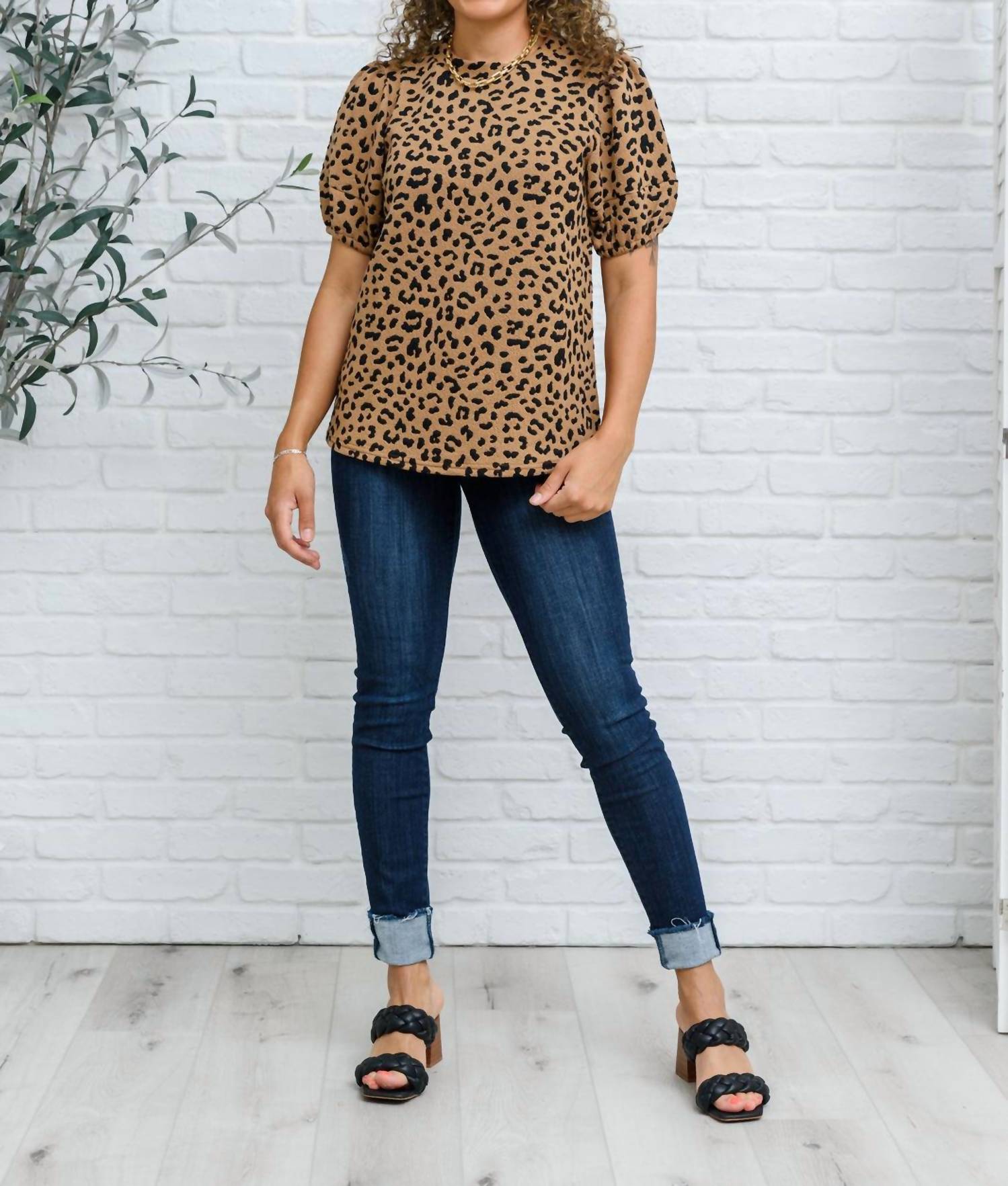 Hailey & Co - Spotted Animal Print Blouse