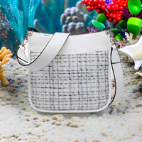 Jen & Co. - Women's Chloe Tweed Crossbody Bag With Guitar Strap