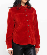Judy Blue - Corduroy Fringed Back Jacket