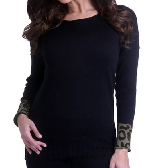 Leopard Sleeve Sweater