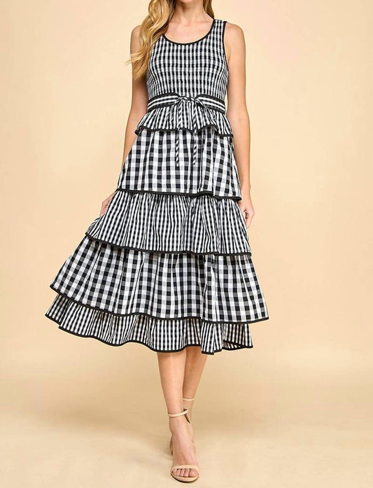Tcec - Gracen Gingham Ruffle Dress