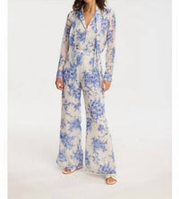 Allison Meli Wide Leg Pants in blue floral - women's pants - view 4