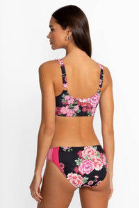 Johnny Was Women's Drawcord Bikini Top in black - women's swimwear - alternate view