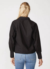 Stateside - Poplin Long Sleeve Front Twist Shirt