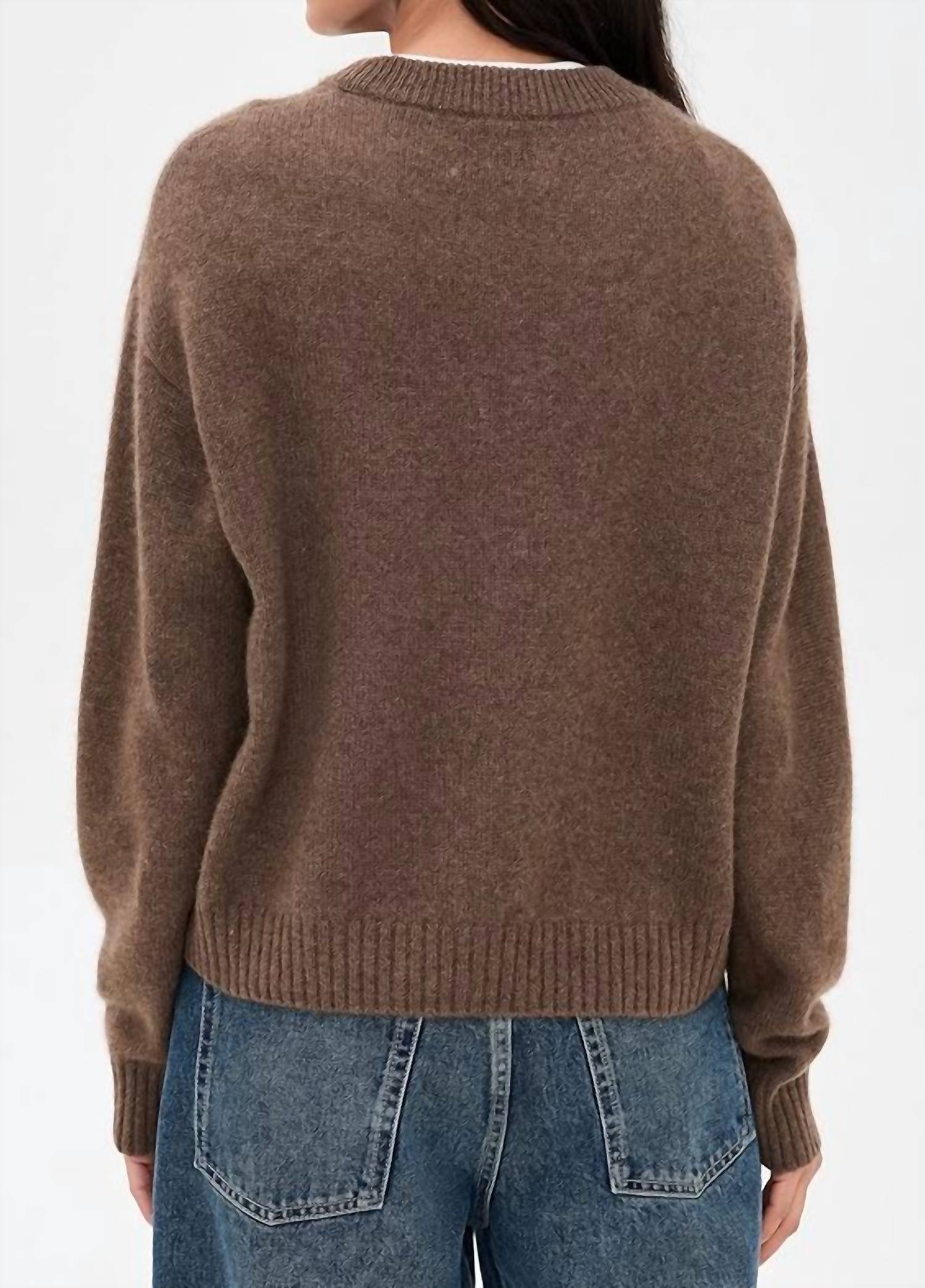 White + Warren - Cashmere Argyle Crewneck Sweater