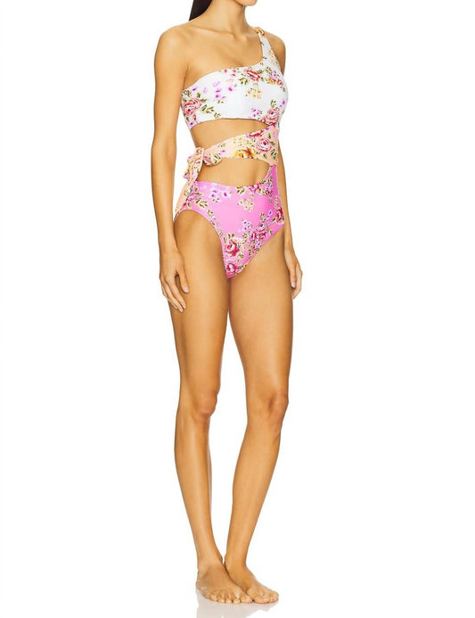 Pq Swim - One Shoulder Hollow One Piece Swimsuit