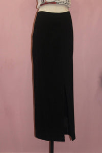 GREYLIN Women's Vicki Front Slit Midi Skirt in black - women's skirt