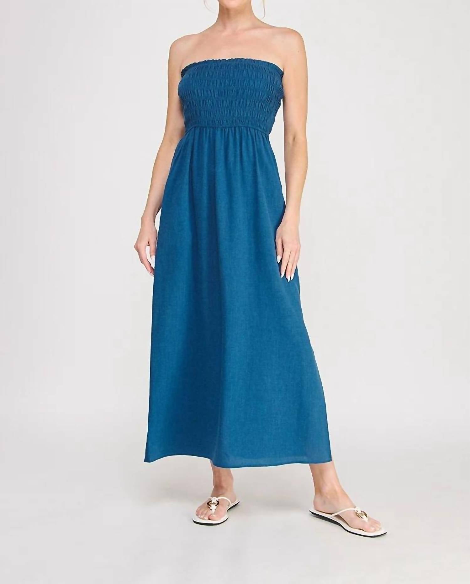 Allie Rose - Linen Smocked Dress