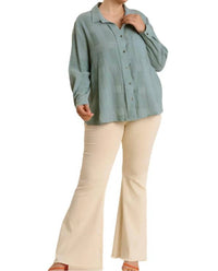 Umgee - Chenille Button Down Top