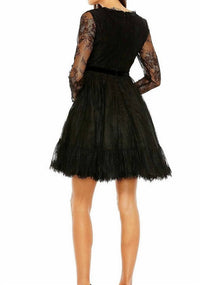 Mac Duggal - Deep V Lace Dress