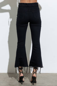 Blue B - Rhinestone Fringe Denim Pants