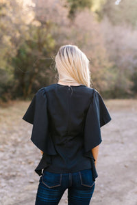 Wing And A Prayer Ruffle Sleeve Blouse